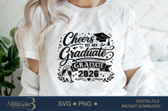 Cheers to My Graduate 2026 SVG PNG, Graduation Celebration Product Image 5