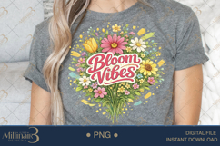 Bloom Vibes PNG Watercolor Floral Bouquet Design, Boho Flowe Product Image 5