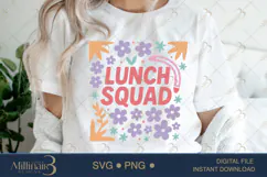 Lunch Squad SVG PNG | School Cafeteria Staff Cut File for Sh Product Image 5