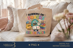 Running on Snacks and Lesson Plans PNG, Cute Teacher Monster Product Image 5
