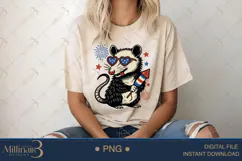 Retro Fourth of July Opossum Retro Fourth Of July Opossum, Product Image 5
