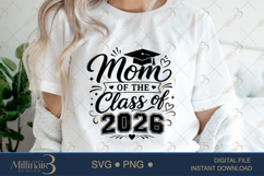 Mom of the Class of 2026 SVG PNG, Proud Mom Graduation Product Image 5