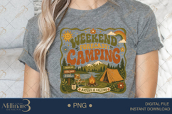 Weekend Forecast Camping PNG, Retro Camping Sublimation Desi Product Image 5