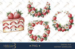 Berry Sweet Baby Shower Clipart | Pink Baby Shower Decor Product Image 1