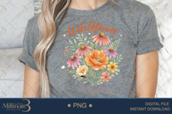 Wildflower Summer PNG, Watercolor Floral Bouquet Design, Bot Product Image 5