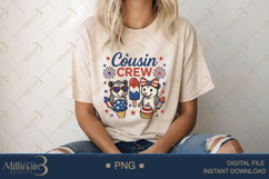 Cousin Crew 4th of July Opossum PNG Funny Patriotic Family Product Image 5