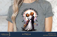 Just Married PNG| Halloween Couple Png Product Image 4