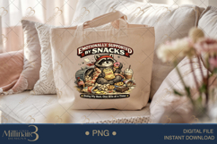 Emotionally Supported by Snacks PNG, Funny Raccoon Sublimati Product Image 5