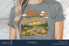 Roads Were Made for Journeys PNG, Retro Road Trip Sublimatio Product Image 5