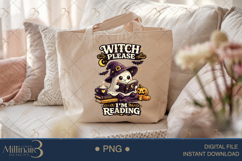 Witch Please I'm Reading PNG, Cute Halloween Book Lover Desi Product Image 5