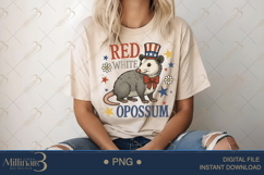 Red White And Opossum PNG Funny 4th of July Clipart Product Image 5