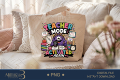 Teacher Mode Activated Again PNG, Funny Monster Teacher Design Product Image 5