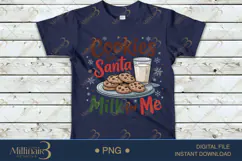 Cookies for Santa Milk for Me PNG | Cute Christmas Cookie Product Image 5