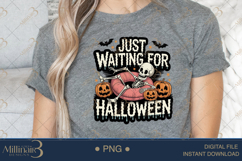 Just Waiting for Halloween Skeleton Halloween PNG Product Image 5