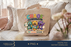 Chaos Coordinator Tiny Human Division PNG, Funny Teacher Des Product Image 5