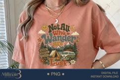 Not All Who Wander Are Lost PNG, Retro Camping Sublimation D Product Image 5