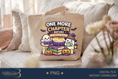 One More Chapter Before Halloween PNG, Cute Ghost Reader Product Image 5