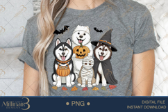 Husky Ghost Halloween Dog PNG |Ghost Dog, Pumpkin Pu Product Image 5