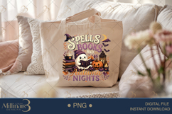 Spells Books and Autumn Nights PNG, Cute Halloween Book Love Product Image 5
