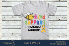 Be Kind Support Childhood Cancer Awareness Shirt Product Image 5