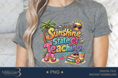 Sunshine State Of Teaching PNG Funny Teacher Summer Clipart Product Image 5