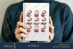 Cute Christmas Ghost Reading PNG | Bookish Holiday Clipart Product Image 5