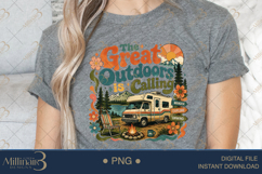 The Great Outdoors Is Calling PNG, Retro RV Camping Sublimat Product Image 5
