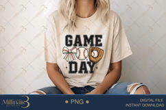 Baseball Game Day Coquette Bow PNG | Coquette Bow Sports Png Product Image 4