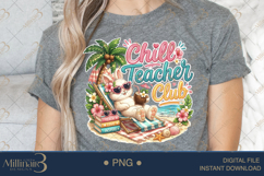 Chill Teacher Club PNG Cute Teacher Summer Clipart | Beach B Product Image 5