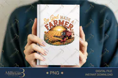 So God Made a Farmer PNG | Rustic Farm Quote Clipart Product Image 5