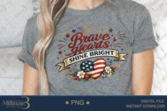 Brave Hearts Shine Bright PNG, Inspirational Quote PNG, Kids Product Image 5