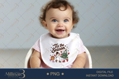 &#039;Tis the Season PNG | Groovy Christmas Clipart with Snowman Product Image 5