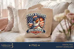 Stars Stripes and Honks PNG, Funny Patriotic Goose Sublimati Product Image 5