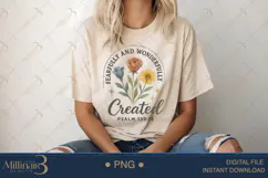 Fearfully and Wonderfully Made PNG |Christian Floral PNG Product Image 5