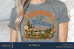 Camping Is My Therapy PNG, Retro RV Camping Sublimation Desi Product Image 5