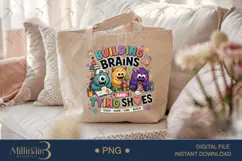 Building Brains and Tying Shoes PNG, Funny Teacher Design Product Image 5