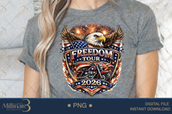 Freedom Tour 2026 PNG, Patriotic Eagle Motorcycle Sublimatio Product Image 5