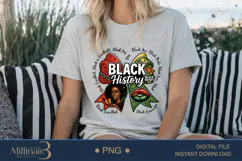 Coquette Bow Black History Month PNG | Black Girl Juneteen Product Image 5