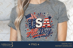 USA All Day PNG, Patriotic Fourth of July Sublimation Design Product Image 5