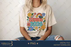 Floral Graduation 2026 PNG|Boho Senior Flower 2026 PNG Product Image 5