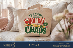 Teaching Through the Holiday Chaos PNG, Funny Teacher Christ Product Image 5