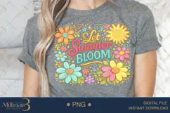 Let Summer Bloom PNG Watercolor Floral Design, Bright Summer Product Image 5