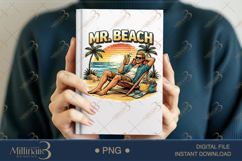 Mr Beach PNG Summer Vacation Man Design, Tropical Sunset Rel Product Image 5