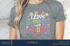 I Love Someone With Autism PNG | Puzzle Piece Autism Aware Product Image 5