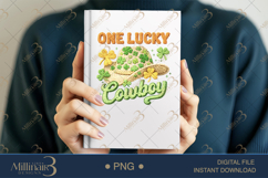 One Lucky Cowboy PNG, St Patricks Day Cowboy Hat With Shamro Product Image 5