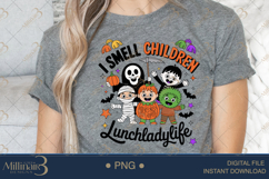 I Smell Children Halloween Lunch Lady PNG|Funny School Cafe Product Image 5