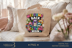 Welcome Back Let the Learning Begin PNG, Funny Teacher Monsters Product Image 5