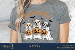 Spooky Vibes Halloween Dog PNG |Ghost Dog, Pumpkin Pu Product Image 5