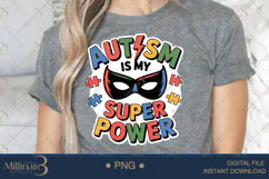 Autism Is My Super Power PNG | Puzzle Piece Autism Awareness Product Image 5
