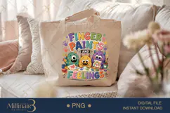 Finger Paints and Feelings PNG, Cute Preschool Teacher Desig Product Image 5